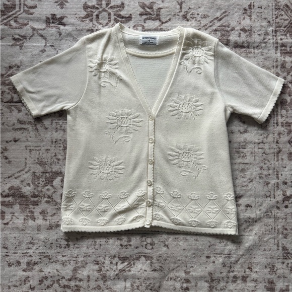 Vintage Alfred Dunner Sunflower Cardigan - Picture 1 of 5